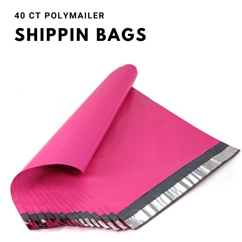 40ct pink polymailer shipping bags 10x13